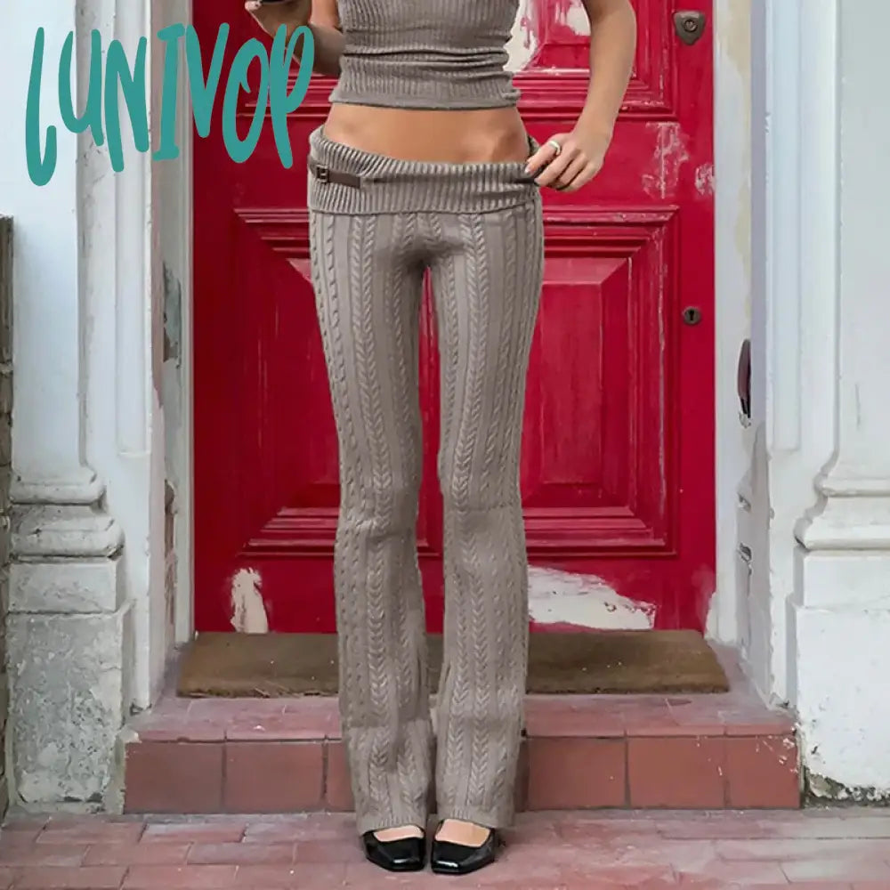 Lunivop Harajuku Knitwear Leggings Pants Harajuku Low Rise Skinny Pants Women y2k Streetwear Trousers Autumn Winter Basic Capris Trousers Vintage Classic Lunivop Harajuku Knitwear Leggings Pants Harajuku Low Rise Skinny Pants Women y2k Streetwear Trousers Autumn Winter Basic Capris Trousers Vintage Classic