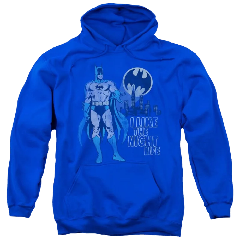 DC Comics Night Life - Pullover Hoodie Port Neck Pullover