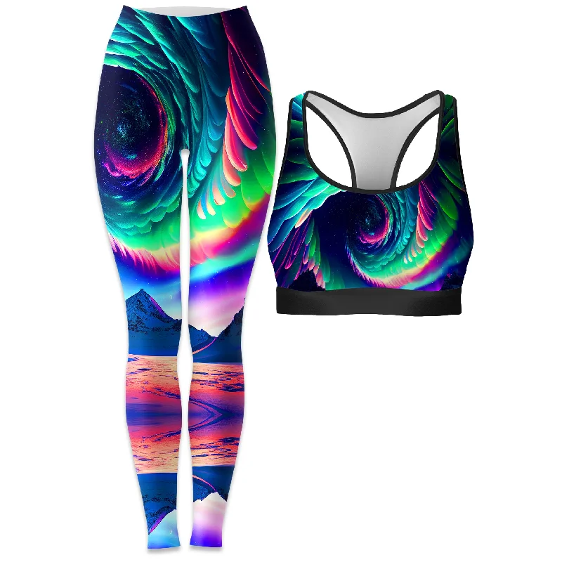 Northern Lights II Rave Bra and Leggings Combo Cozy Ribbed Leggings