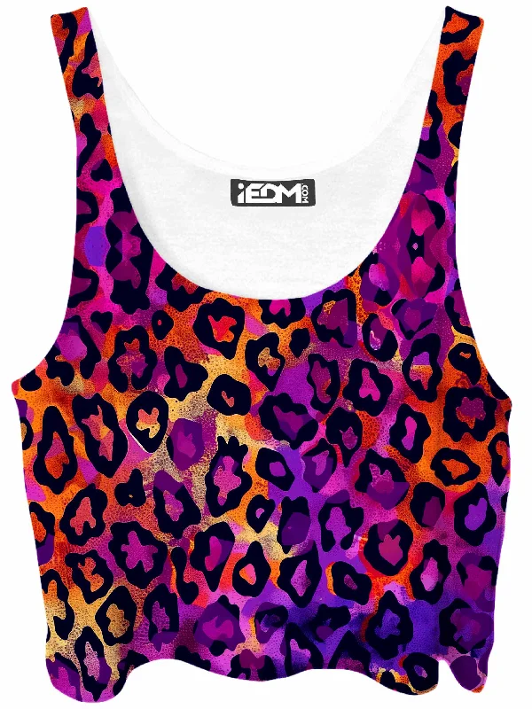 Neon Leopard Crop Top Polka Dot Checkered Tartan