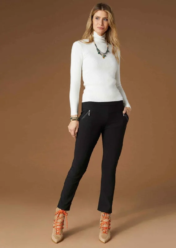 Jasmine Zip Pocket Flare Legging Trendy Polka Dot Leggings