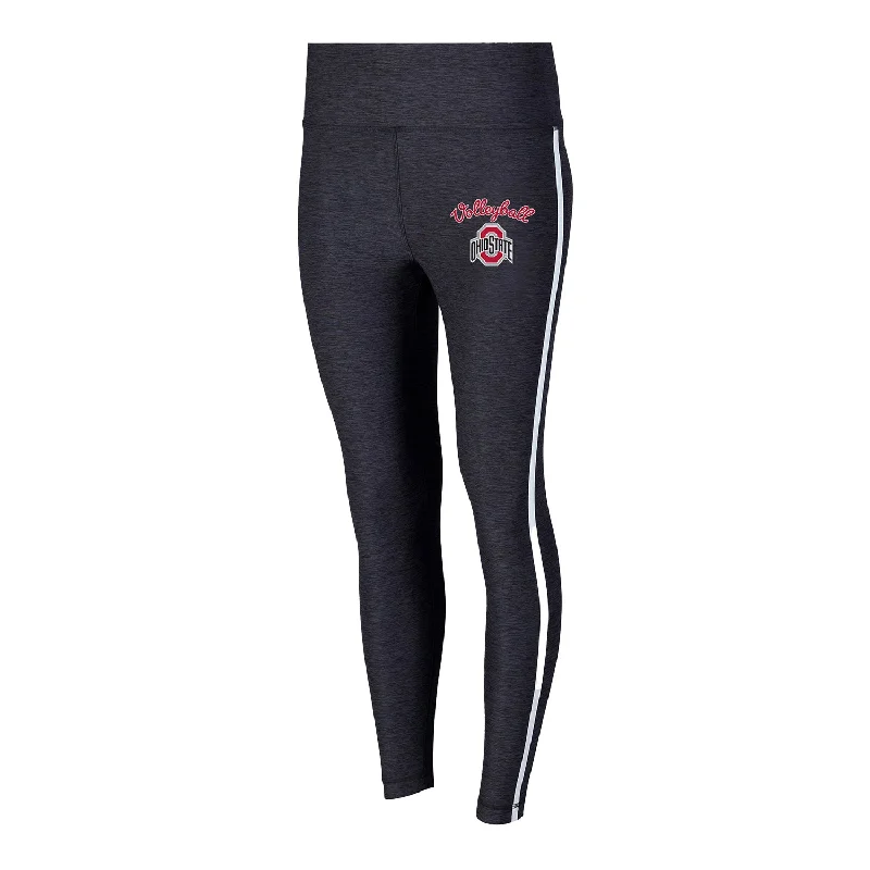 Ladies Ohio State Buckeyes Volleyball Centerline Dark Gray Legging Pants Stylish Sweatproof Leggings Ladies Ohio State Buckeyes Volleyball Centerline Dark Gray Legging Pants Stylish Sweatproof Leggings
