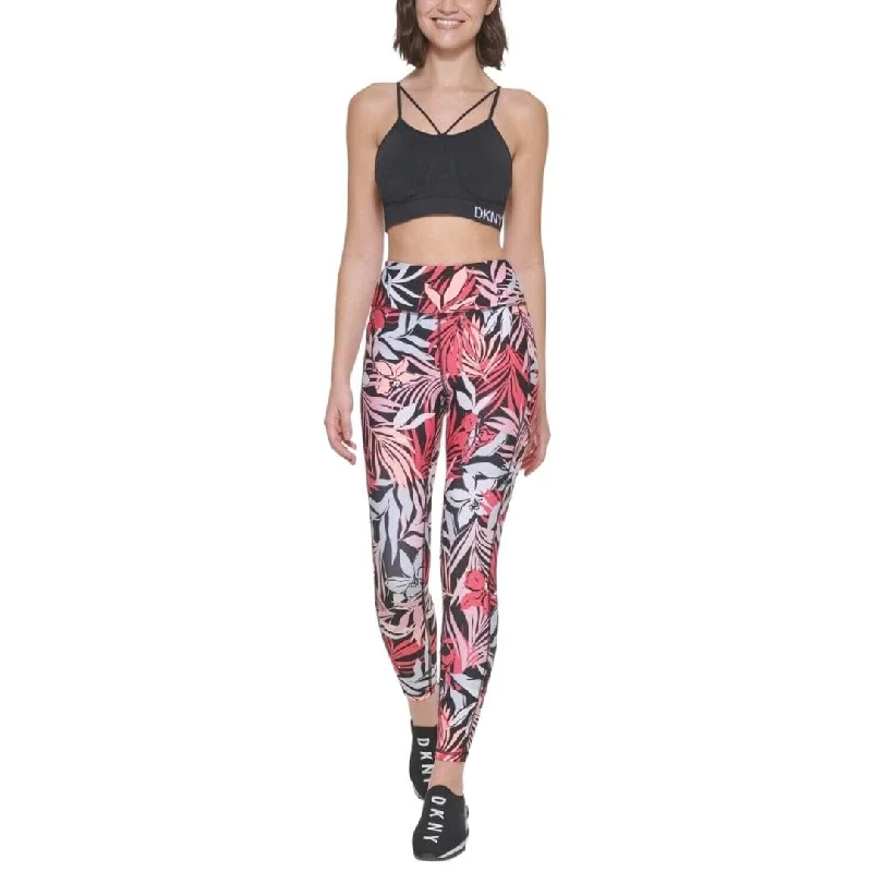 DKNY - Printed High-Waist  Leggings Fashionable Sports Compression Leggings