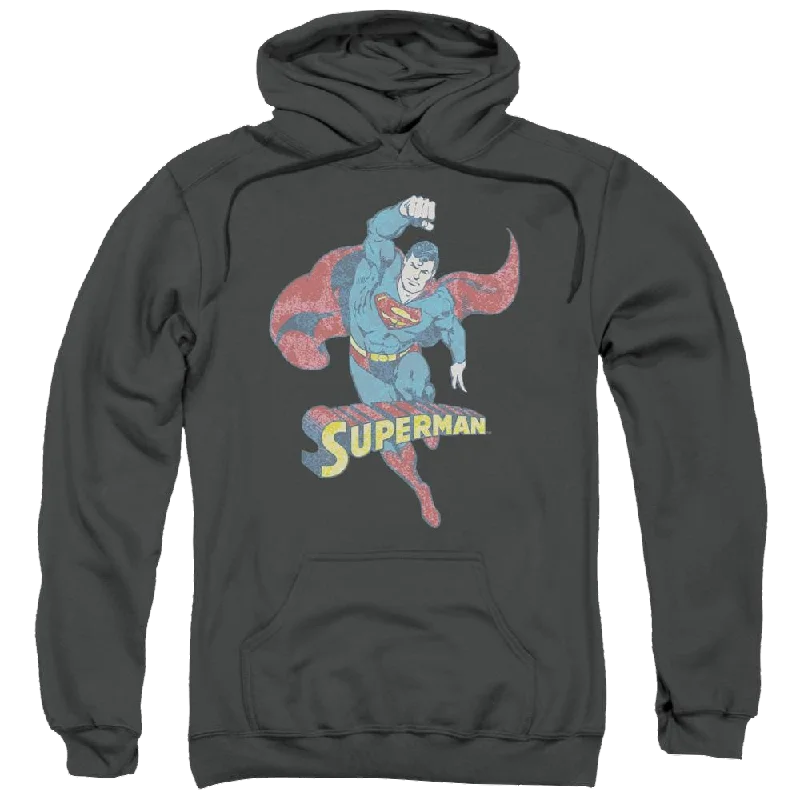 DC Comics Desaturated Superman - Pullover Hoodie Crew Neck Wool