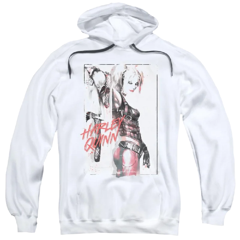 Batman Ink Wash Harley - Pullover Hoodie Spaghetti Sleeve Top