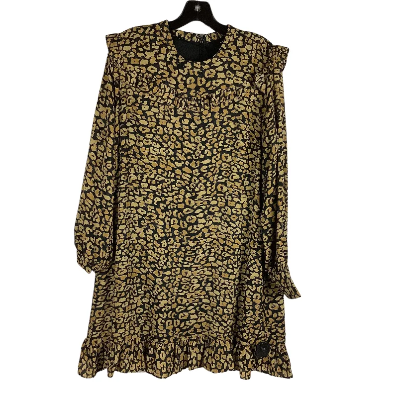Animal Print Dress Casual Midi Who What Wear, Size Xl Elegant Pleated Detail Midi Dress Animal Print Dress Casual Midi Who What Wear, Size Xl Elegant Pleated Detail Midi Dress