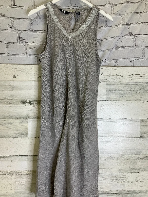 Beige Dress Casual Midi Lands End, Size M Elegant Lace Trim Midi Dress