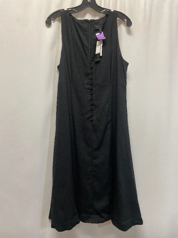 Black Dress Casual Midi Banana Republic, Size M Fashionable Polka Dot Midi Dress