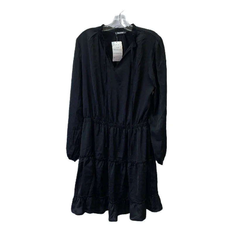 Black Dress Casual Midi By BTFBM, Size: L Trendy Knit Midi Dress