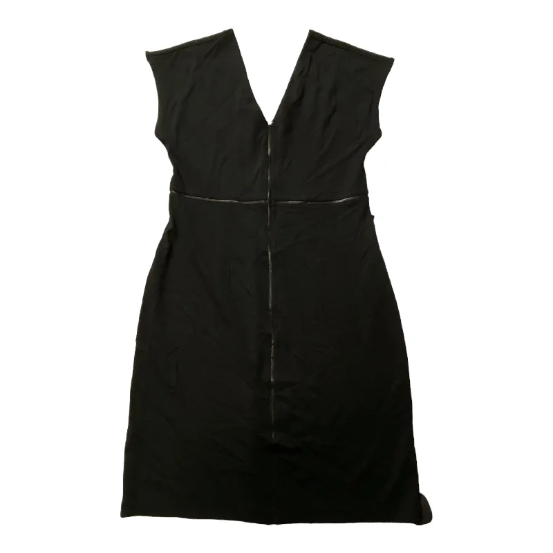 Black Dress Casual Midi Express, Size L Stylish Striped Midi Dress