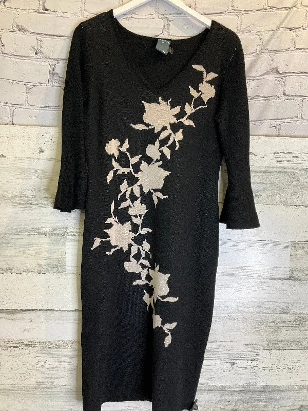 Black Dress Casual Midi Gabby Skye, Size L Elegant Satin Slip Midi Dress