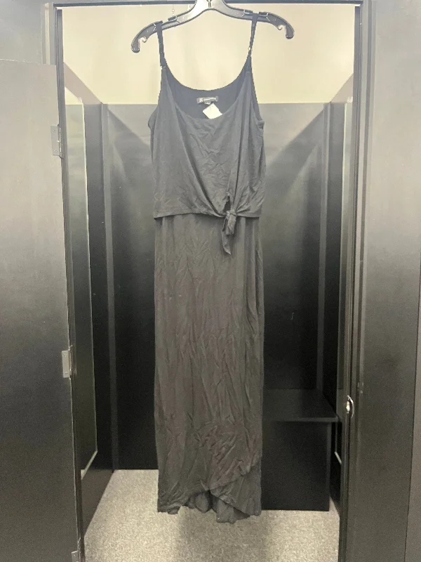 Black Dress Casual Midi Inc, Size L Trendy Fit-and-Flare Midi Dress