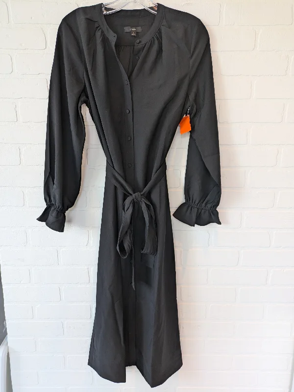 Black Dress Casual Midi J Crew, Size S Elegant Puff Sleeve Midi Dress