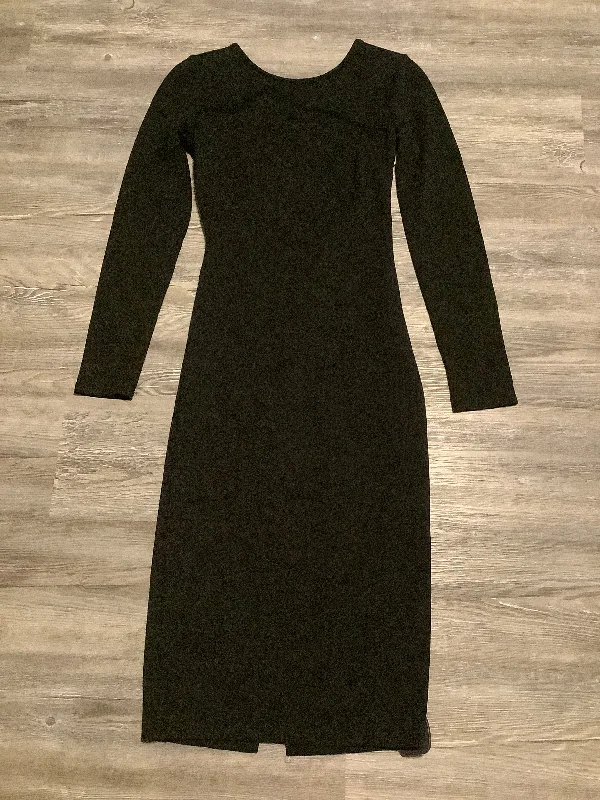 Black Dress Casual Midi Lulus, Size S Fashionable Shift Midi Dress