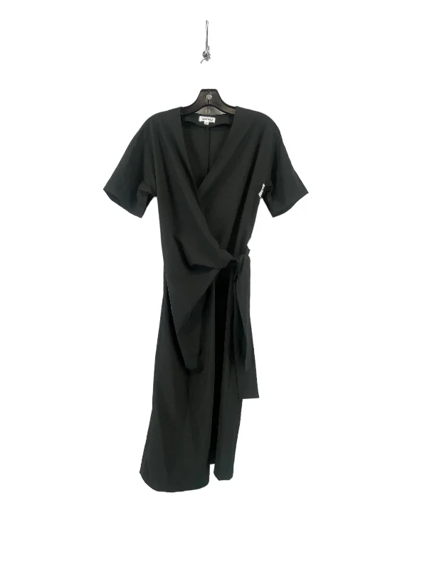 Black Dress Casual Midi Prologue, Size Xs Chic Off-Shoulder Midi Dress