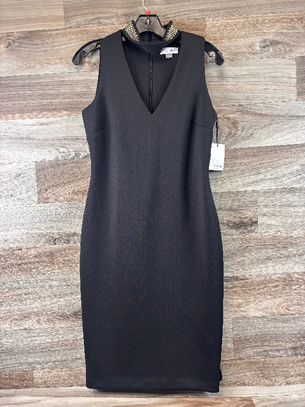 Black & Gold Dress Casual Midi Calvin Klein, Size S Comfortable Empire Waist Midi Dress Black & Gold Dress Casual Midi Calvin Klein, Size S Comfortable Empire Waist Midi Dress