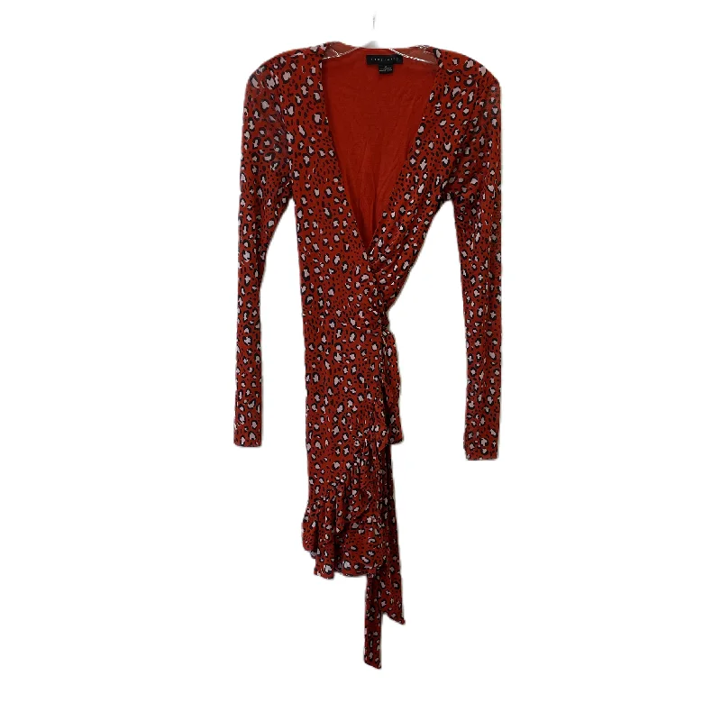 Black & Red Dress Casual Midi By Sanctuary, Size: Xs Trendy Floral Wrap Midi Dress