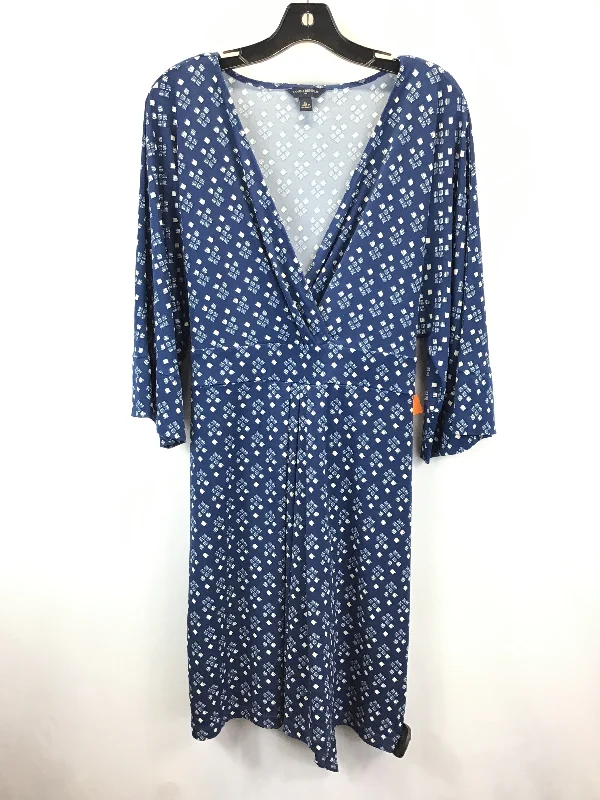 Blue Dress Casual Midi Banana Republic, Size Xl Stylish Halter Neck Midi Dress