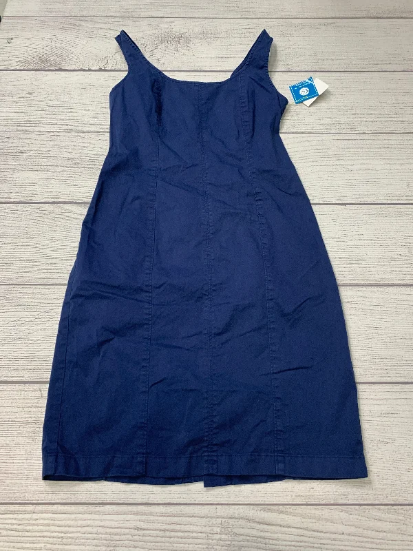 Blue Dress Casual Midi J Crew, Size S Trendy Off-Shoulder Button Midi Dress