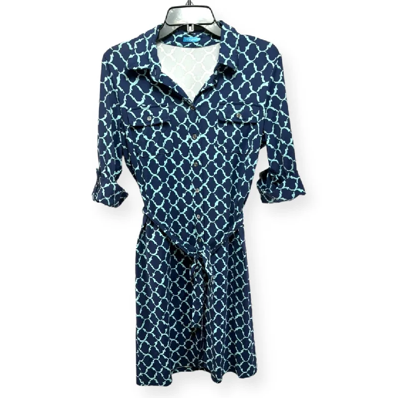 Blue Dress Casual Midi J Mclaughlin, Size M Comfortable Adjustable Strap Midi Dress