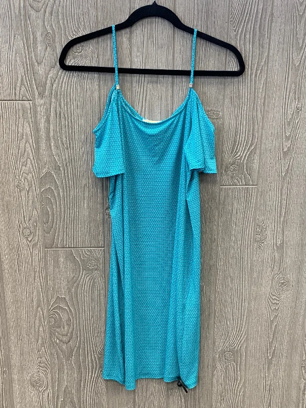 Blue Dress Casual Midi Michael By Michael Kors, Size L Stylish Pleated Skirt Midi Dress Blue Dress Casual Midi Michael By Michael Kors, Size L Stylish Pleated Skirt Midi Dress