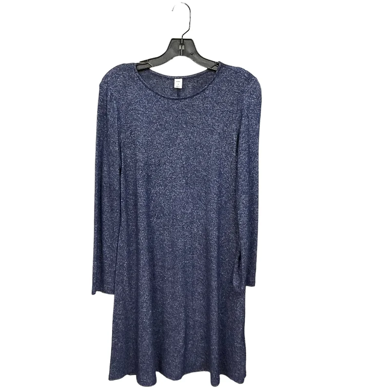 Blue Dress Casual Midi Old Navy, Size S Trendy Shift Midi Dress