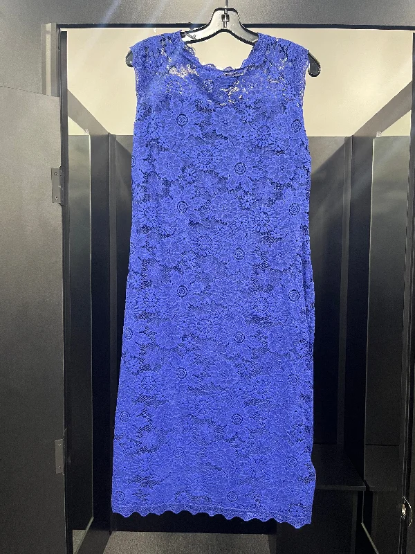 Blue Dress Party Midi Stanzino, Size Xl Comfortable Casual Midi Dress