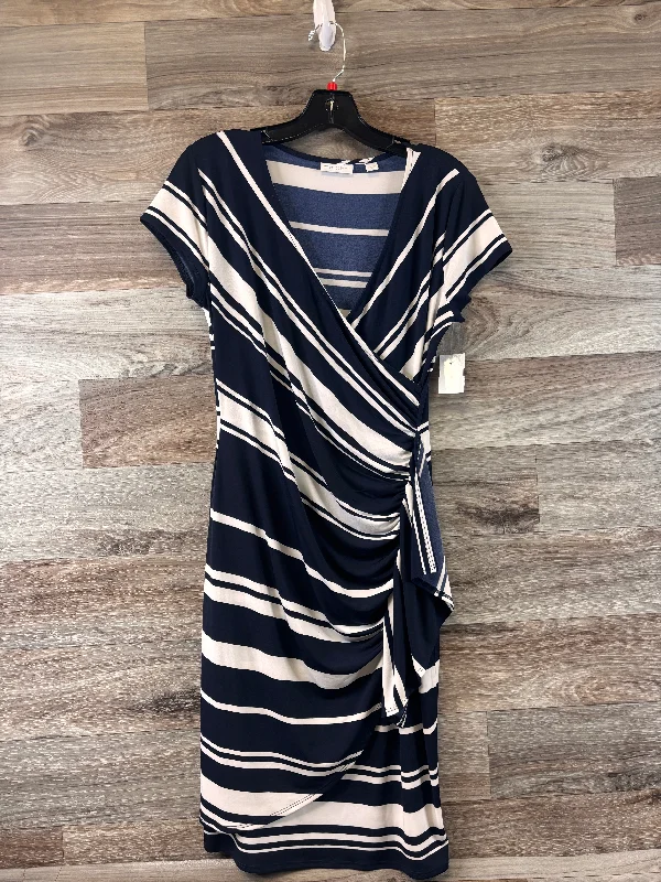 Blue & White Dress Casual Midi New York And Co, Size S Fashionable Polka Dot Midi Dress Blue & White Dress Casual Midi New York And Co, Size S Fashionable Polka Dot Midi Dress