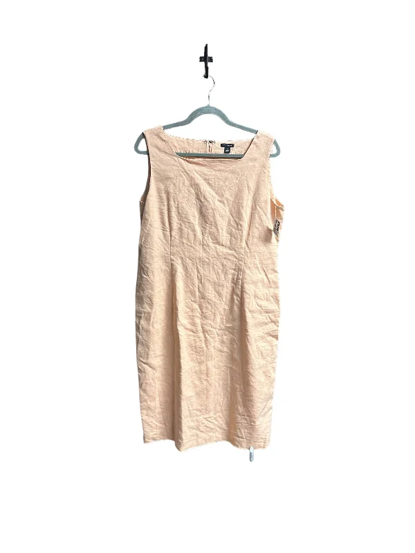 Dress Casual Midi By Ann Taylor In Peach, Size: L Cozy Spaghetti Strap Midi Dress