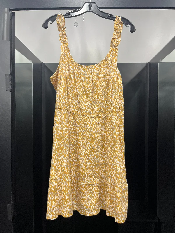 Dress Casual Midi By Banana Republic In Mustard, Size: L Elegant Satin Midi Dress