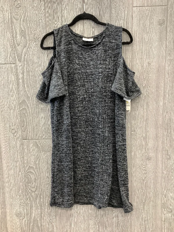 Dress Casual Midi By Bobbie Brooks In Grey, Size: 1x Stylish Halter Neck Midi Dress