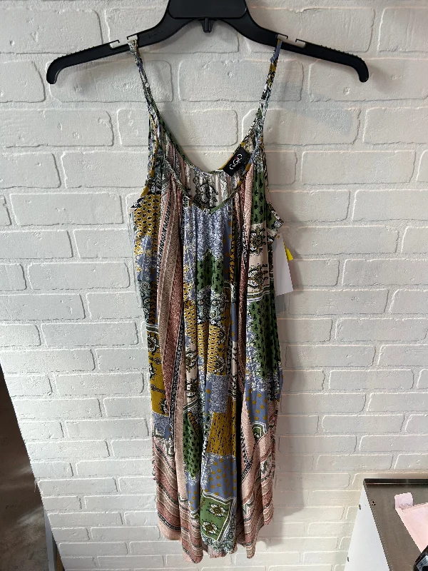 Dress Casual Midi By Gigio In Green & Pink, Size: S Trendy Square Neck Midi Dress