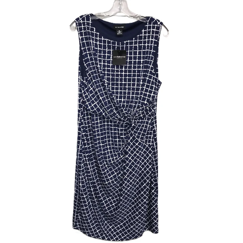Dress Casual Midi By Liz Claiborne In Navy, Size: Xl Stylish Button-Down Midi Dress