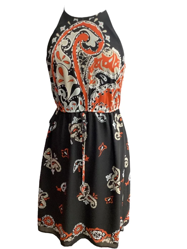 Dress Casual Midi By Loft In Black, Size: S Trendy Mock Neck Midi Dress