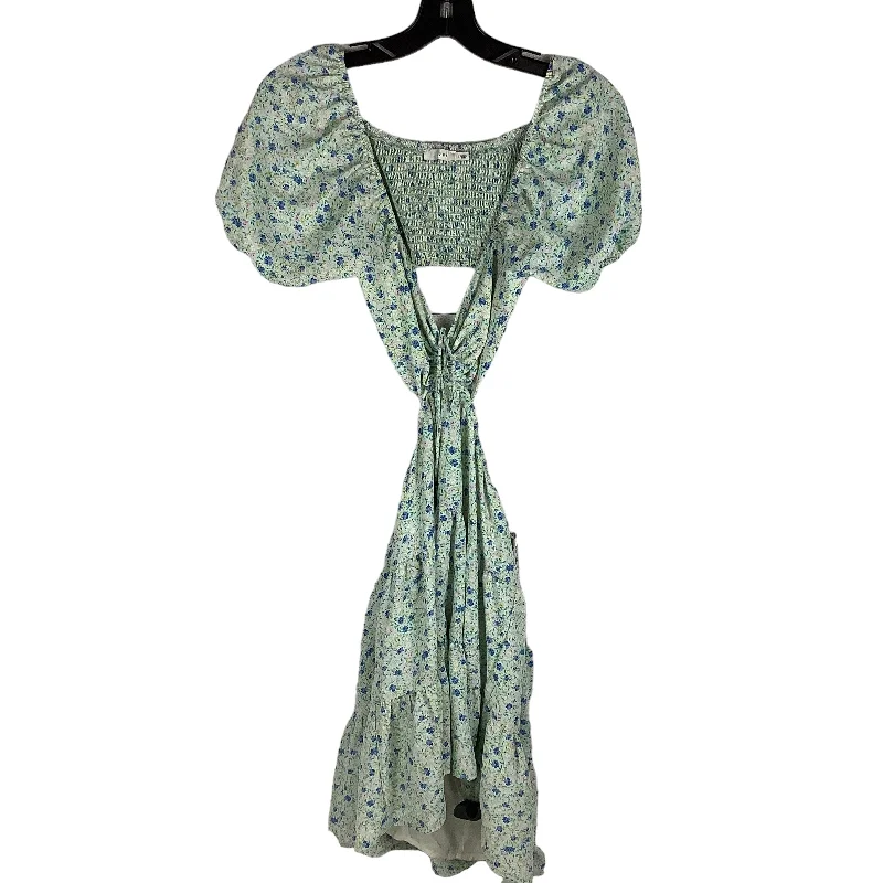Dress Casual Midi By Lush In Blue & Green, Size: S Stylish Animal Print Midi Dress