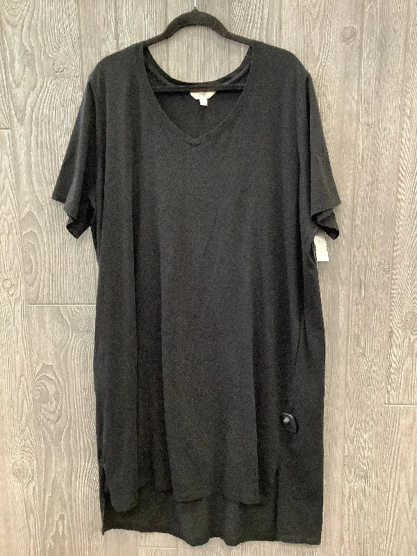 Dress Casual Midi By Terra & Sky In Black, Size: 2x Cozy Tie-Dye Midi Dress