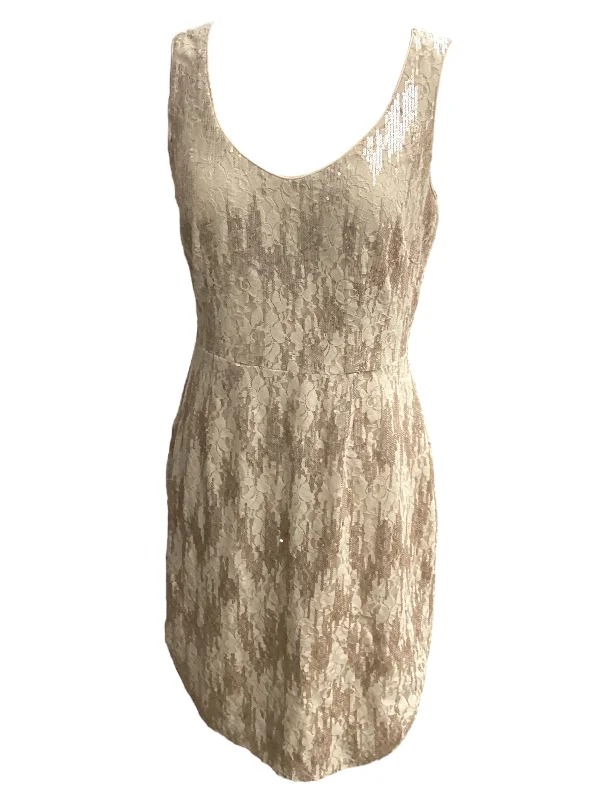 Gold Dress Casual Midi Antonio Melani, Size 6 Fashionable Wide Leg Midi Dress