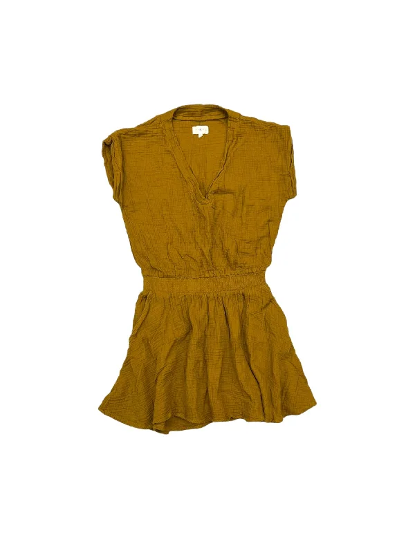Gold Dress Casual Midi Lou And Grey, Size S Comfortable Deep V Midi Dress