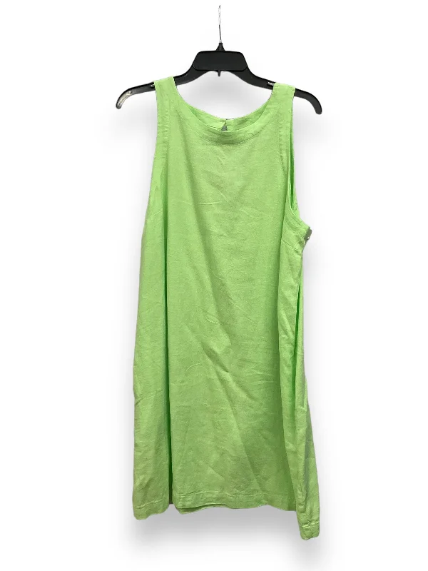 Green Dress Casual Midi A New Day, Size L Fashionable Off-Shoulder Dress Midi