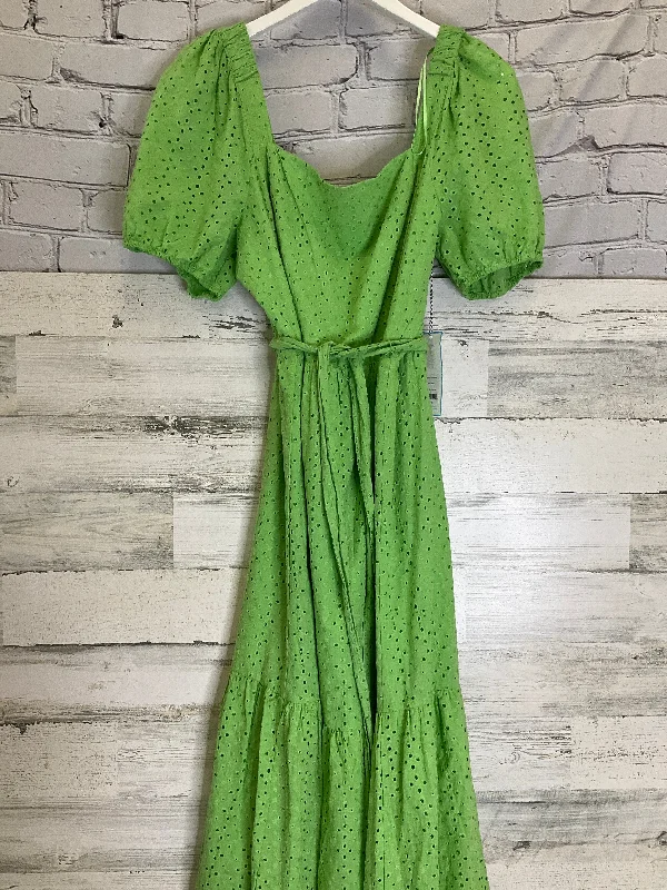 Green Dress Casual Midi Draper James, Size Xl Stylish Long Sleeve Floral Midi Dress
