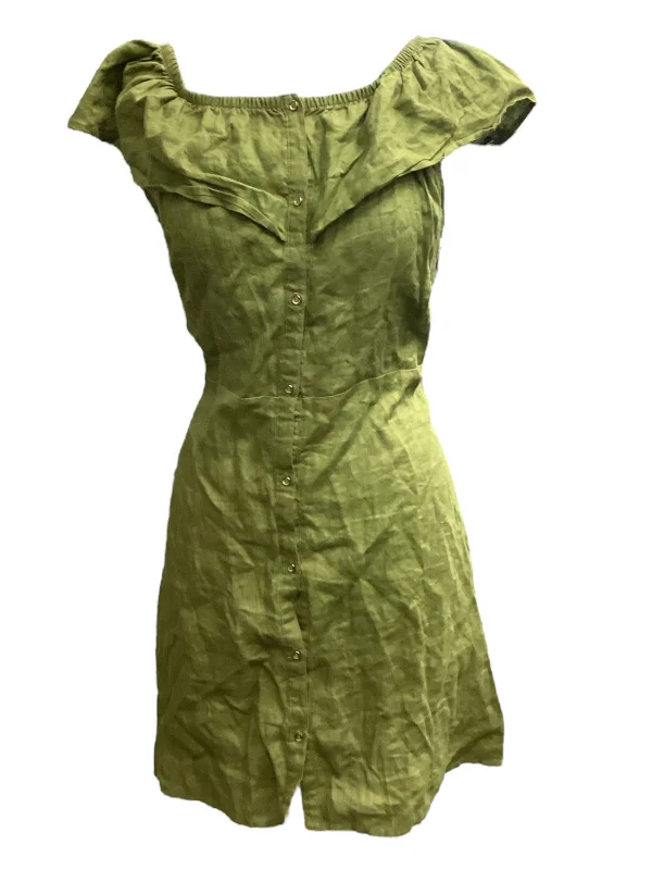 Green Dress Casual Midi Guess, Size L Trendy Bodycon Midi Dress