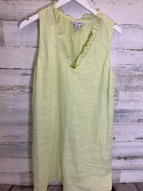 Green Dress Casual Midi Tommy Bahama, Size L Elegant Satin Midi Dress