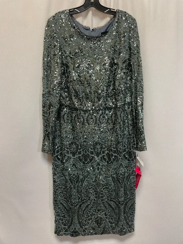Green Dress Party Midi Betsy And Adam, Size Xl Fashionable High-Low Midi Dress