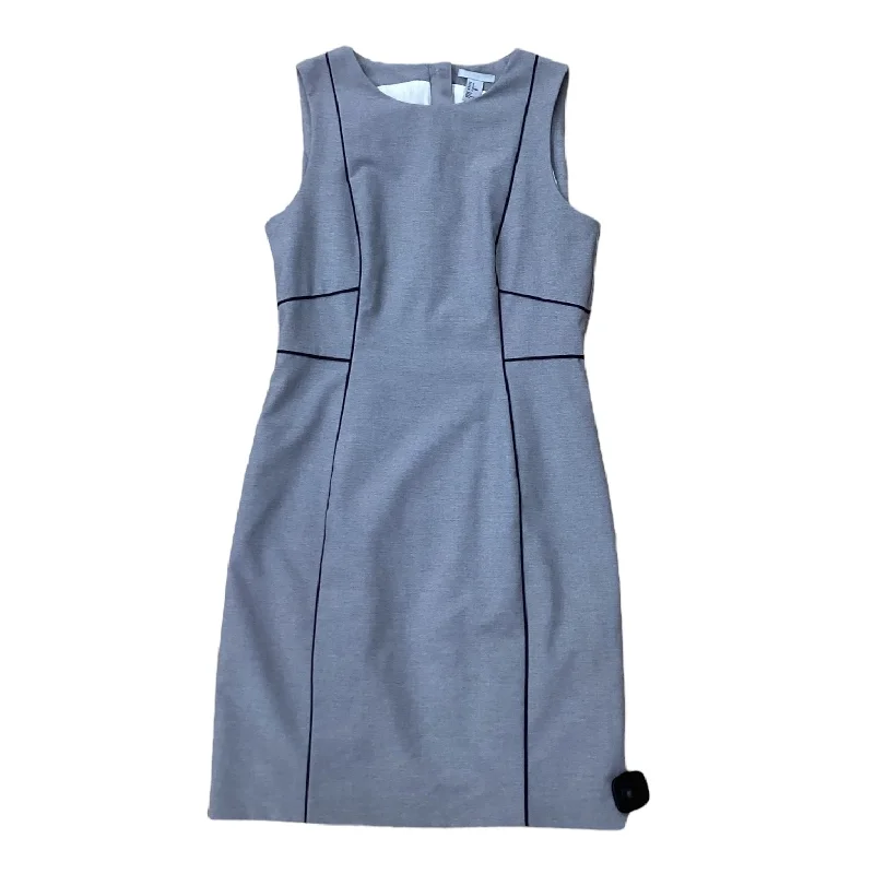 Grey Dress Party Midi H&m, Size L Trendy Ruffle Hem Midi Dress