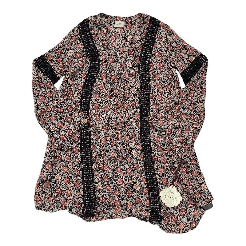 Multi-colored Dress Casual Midi Knox Rose, Size M Stylish Cold Shoulder Midi Dress