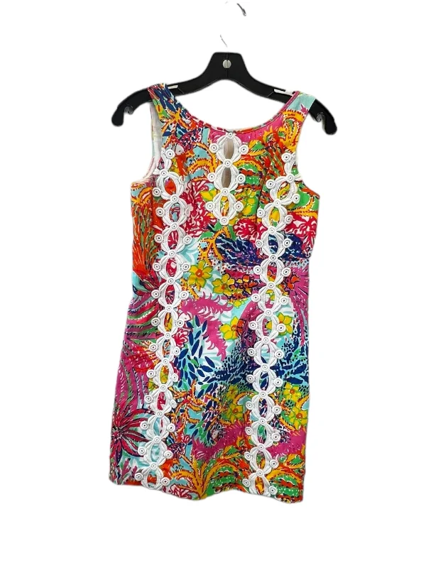 Multi-colored Dress Casual Midi Lilly Pulitzer, Size Xs Elegant Puff Sleeve Midi Dress Multi-colored Dress Casual Midi Lilly Pulitzer, Size Xs Elegant Puff Sleeve Midi Dress