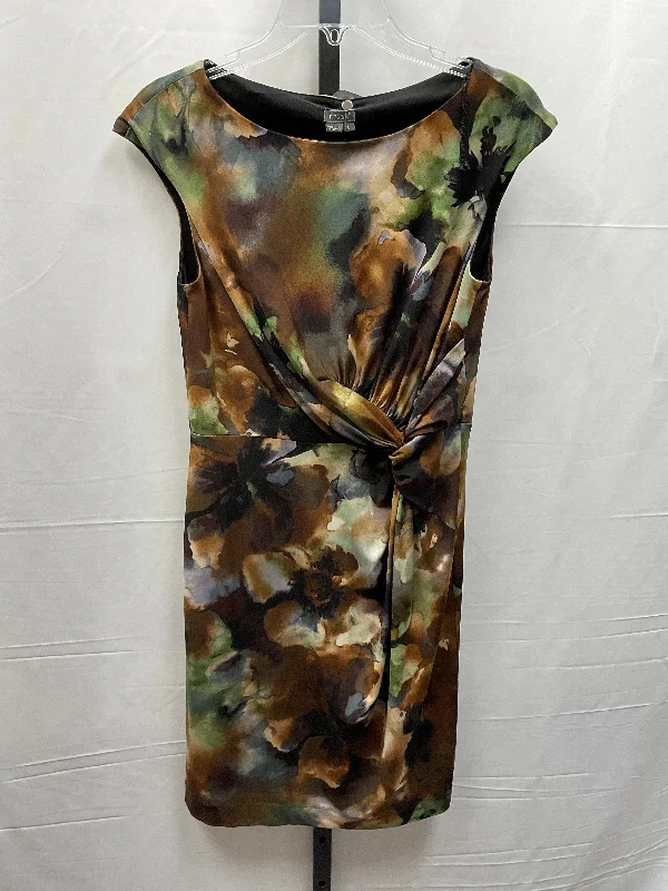 Multi-colored Dress Casual Midi Muse, Size S Fashionable Fitted Midi Dress