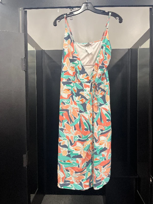 Multi-colored Dress Casual Midi Nine West, Size L Stylish Pleated Skirt Midi Dress