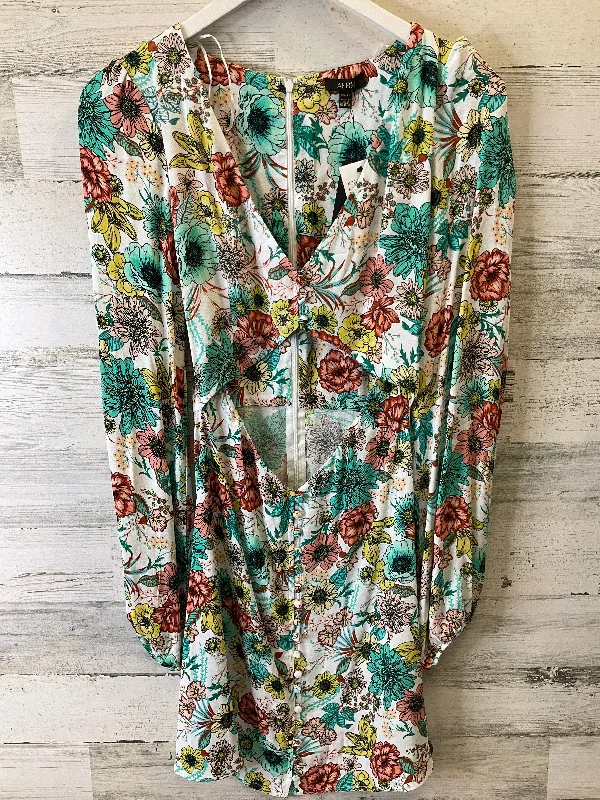 Multi-colored Dress Casual Midi Nordstrom, Size Xs Stylish Wraparound Midi Dress