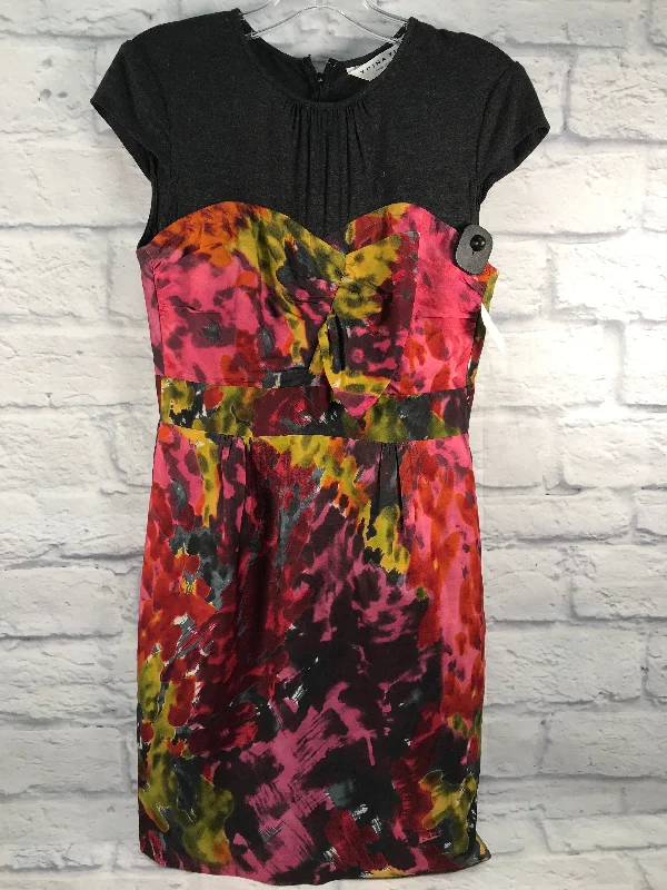 Multi-colored Dress Party Midi Trina Turk, Size S Stylish Off-Shoulder Ruffle Dress
